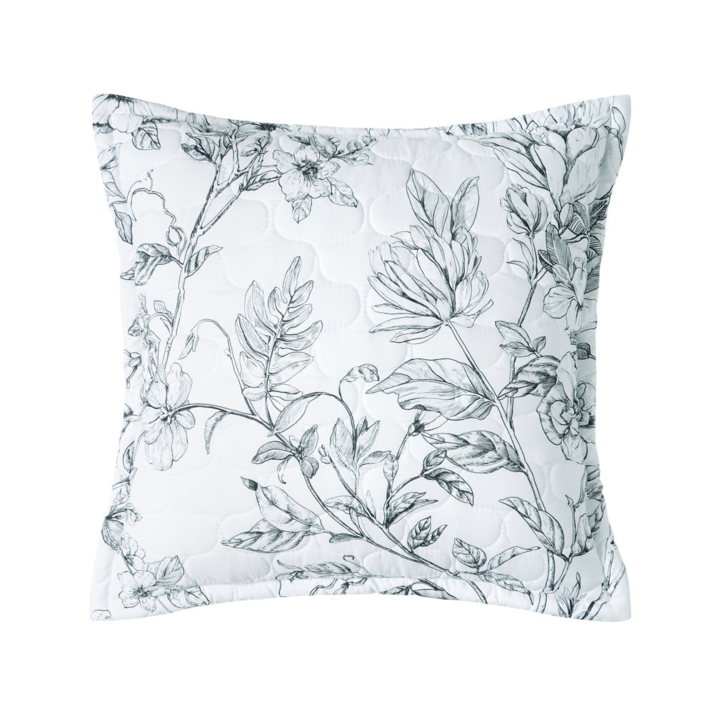 Gracie White Square Filled Cushion
