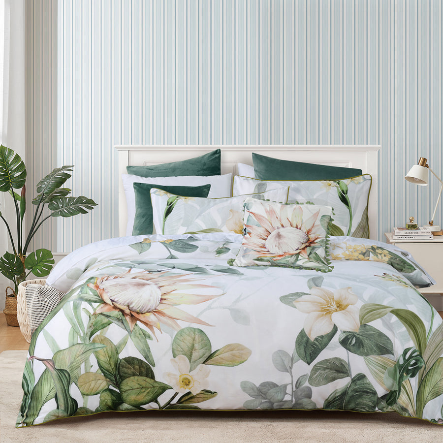 Bianca Helensvale White Quilt Cover Set | My Linen