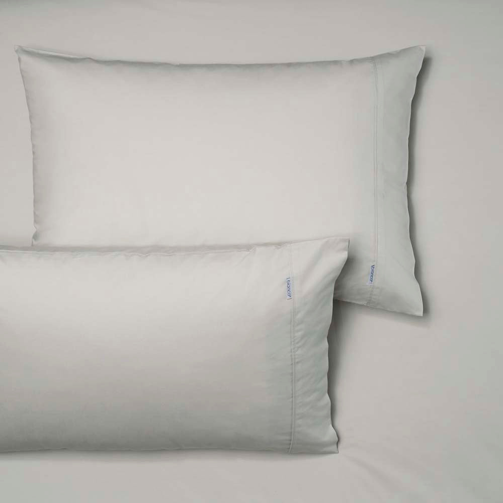 Heston 100% Cotton Percale Fitted Sheet & Pillowcase Combo 300TC Silver | Queen Bed