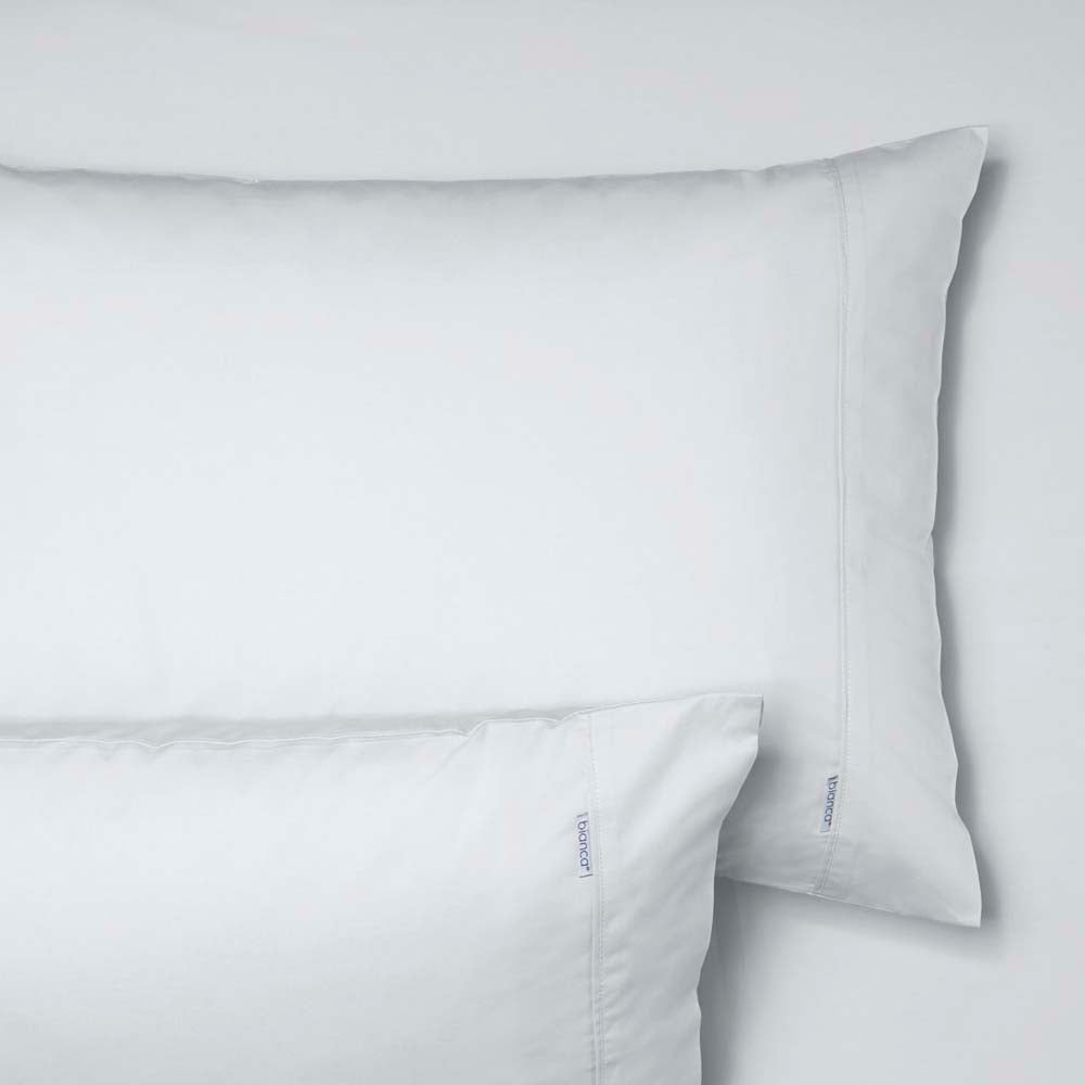 Heston 100% Cotton Percale Fitted Sheet & Pillowcase Combo 300TC White | Long Single Bed