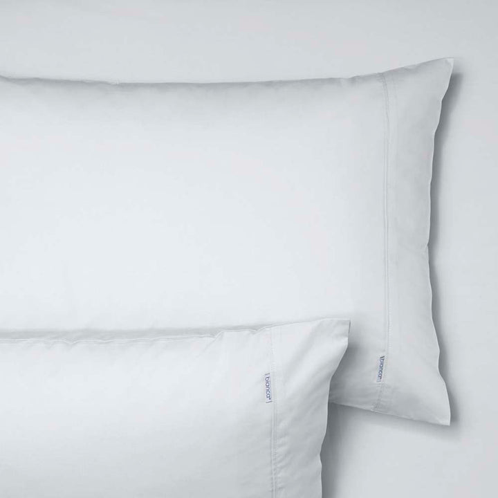 Heston 100% Cotton Percale Fitted Sheet & Pillowcase Combo 300TC White | Long Single Bed