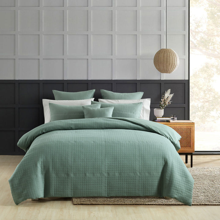 Jasper Green Quilt Cover Set | Double Bed