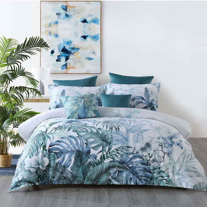 Kailua Teal Quilt Cover Set | Double Bed