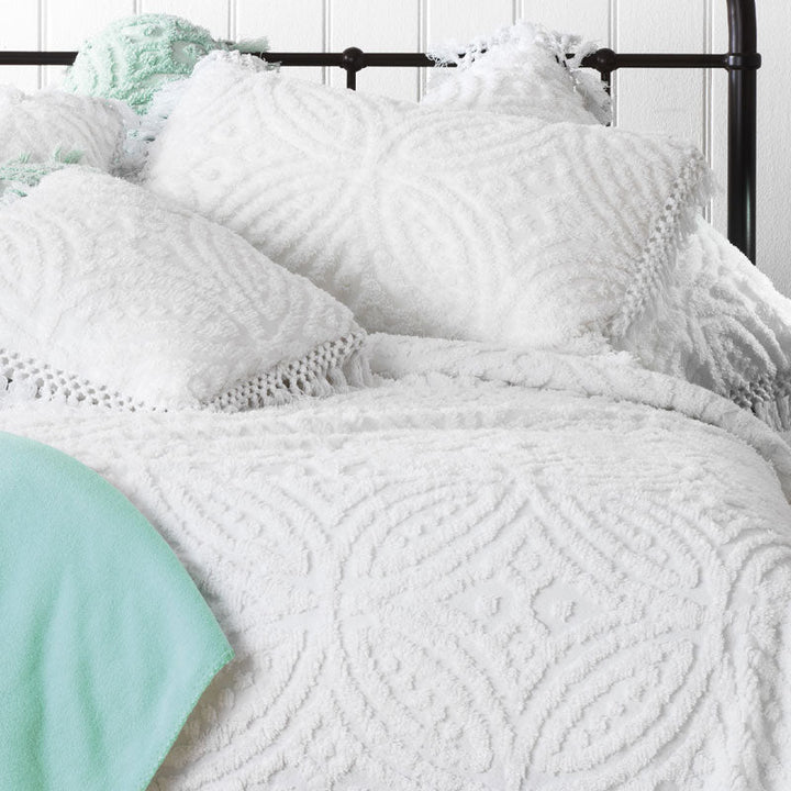 Kalia White Bedspread Set | Single Bed