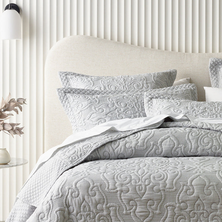 Laurent Silver Bedspread Set | Double Bed