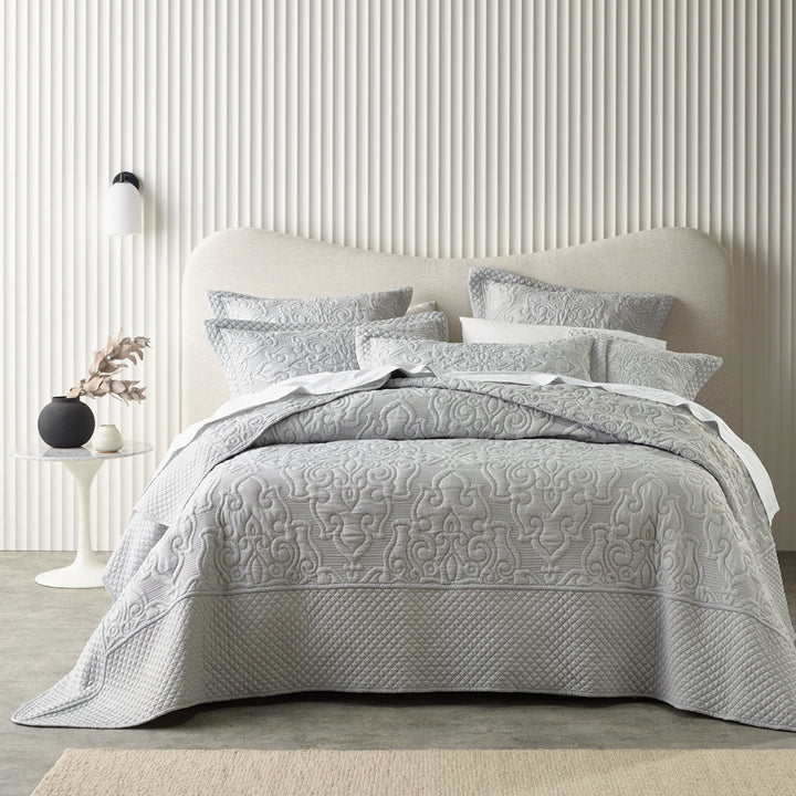 Laurent Silver Bedspread Set | Super King