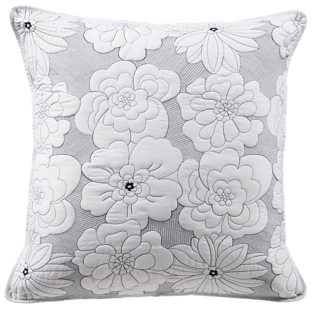 Leona White European Pillowcase