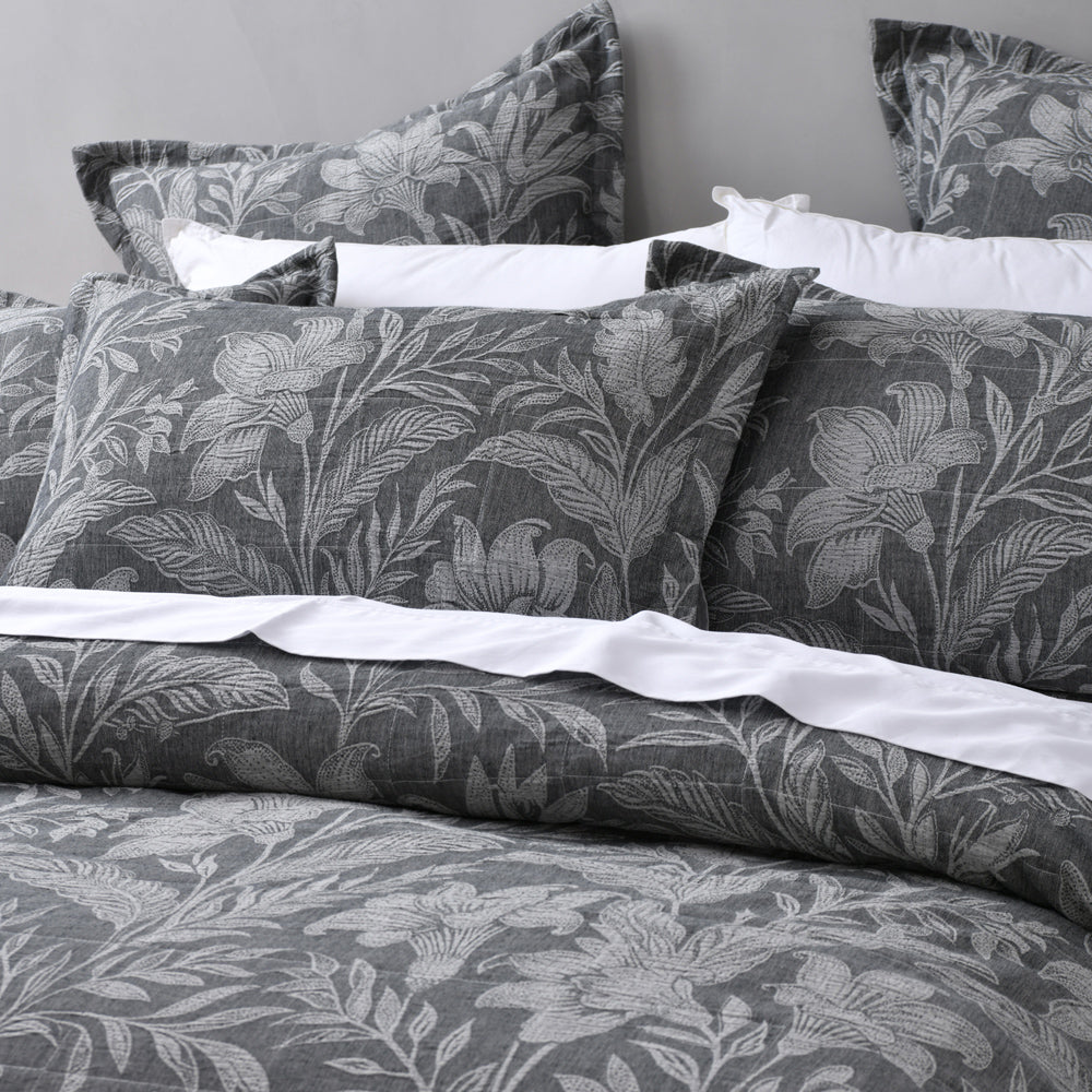 Bianca Maidstone Grey Bedspread Set Closeup | My Linen