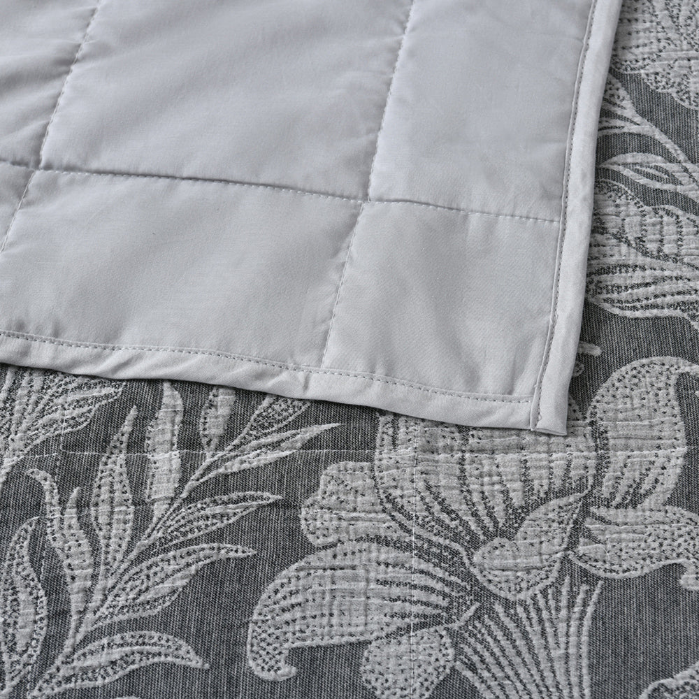Bianca Maidstone Grey Bedspread Set Reverse | My Linen