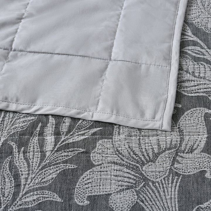 Bianca Maidstone Grey Bedspread Set Reverse | My Linen