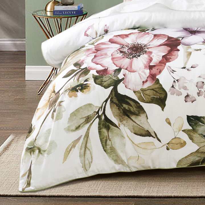 Minette White Quilt Cover Set | Double Bed