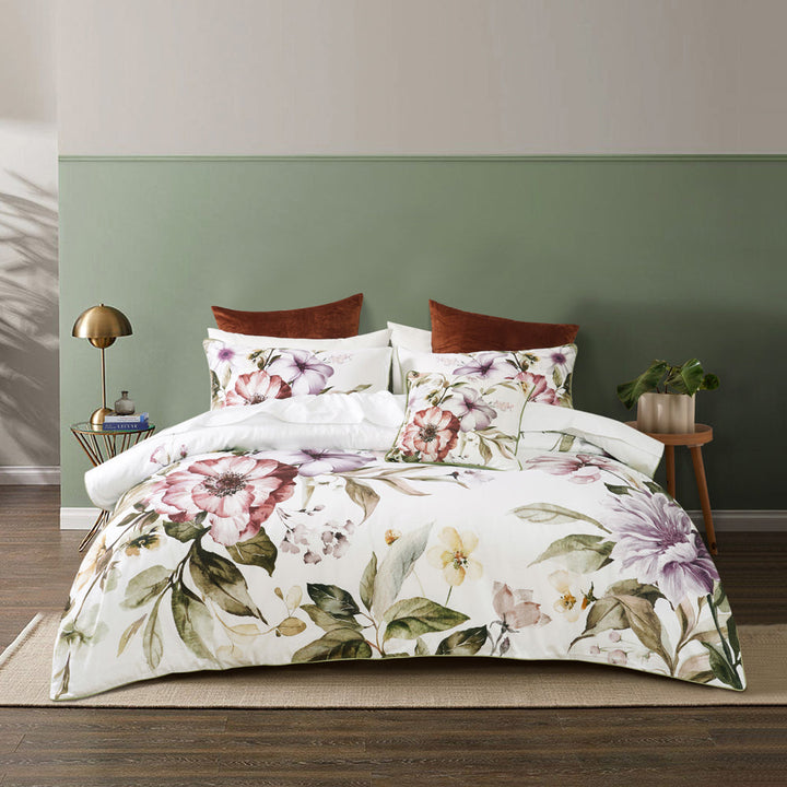 Minette White Quilt Cover Set | Queen Bed