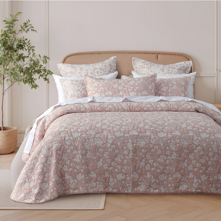 Bianca Myra Blush Bedspread Set | My Linen