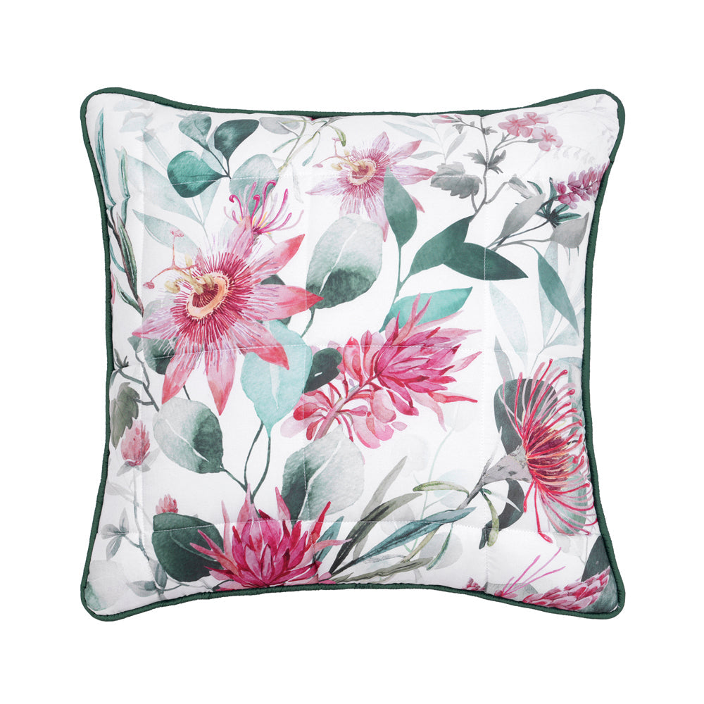 Nikita White Square Filled Cushion