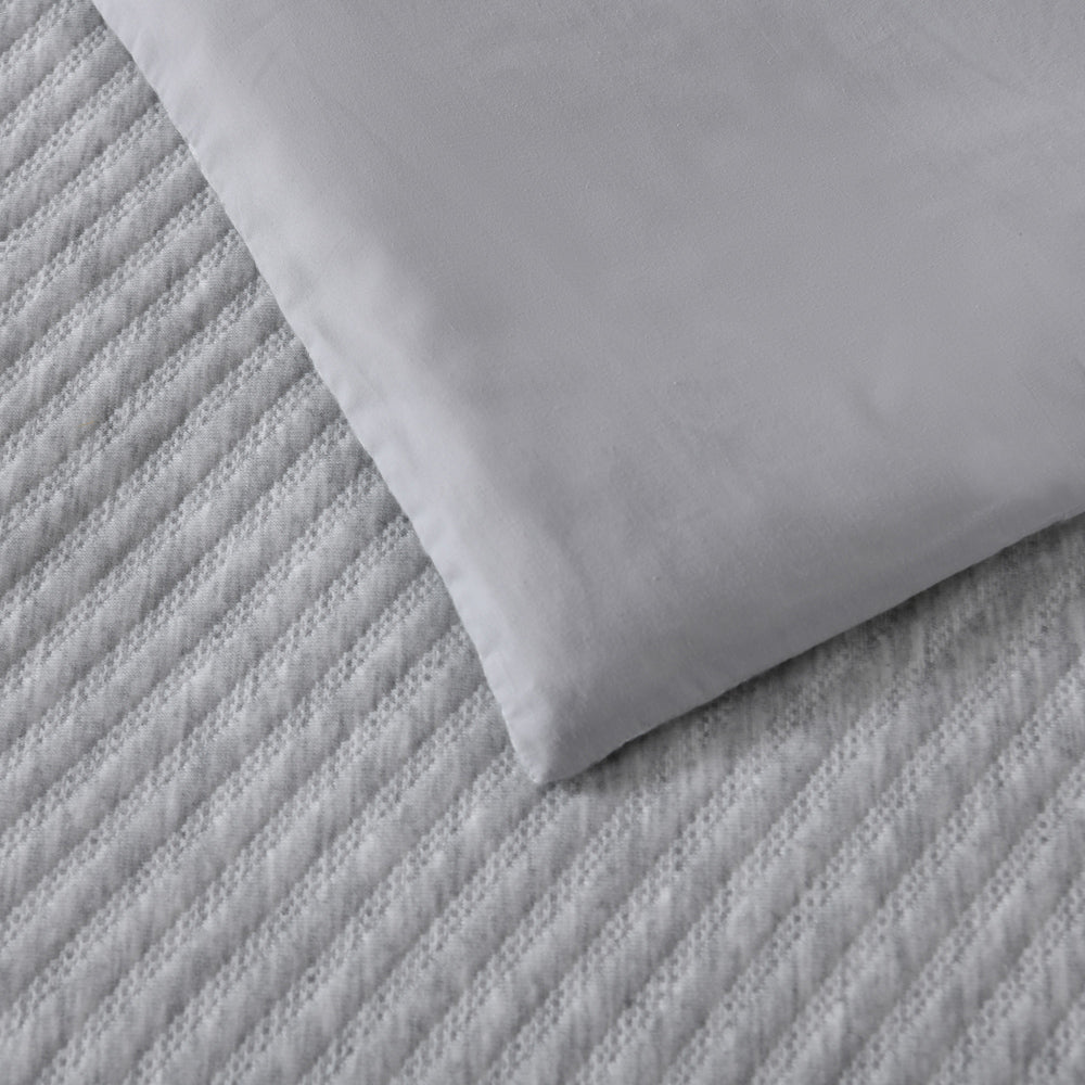 Bianca Pesaro Grey Marle Quilt Cover Set Reverse | My Linen