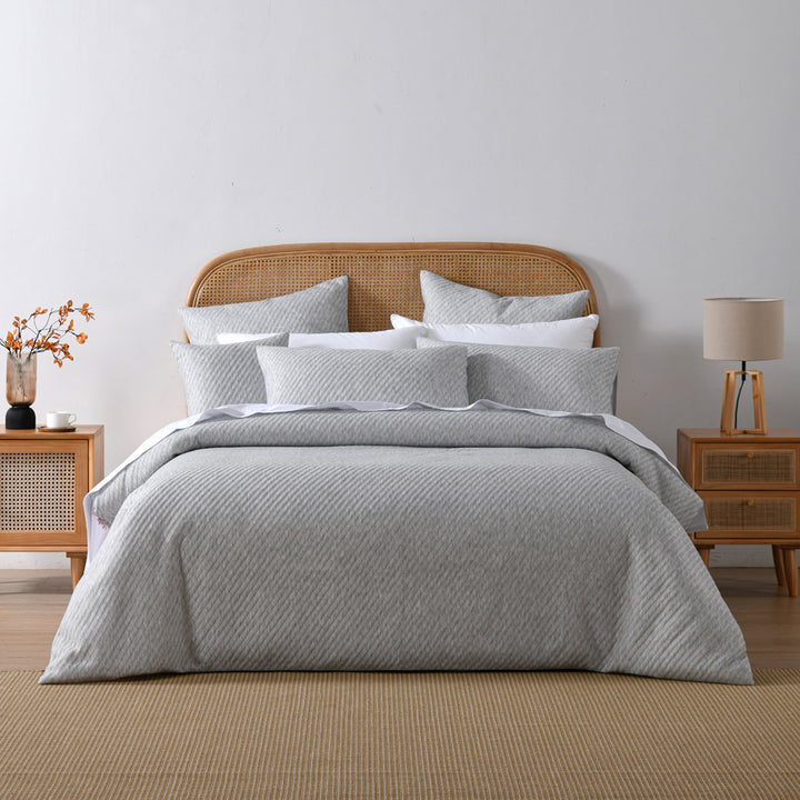 Bianca Pesaro Grey Marle Quilt Cover Set | My Linen