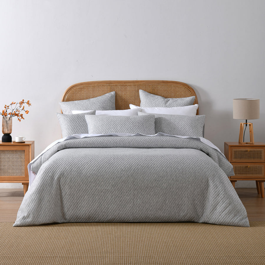 Bianca Pesaro Grey Marle Quilt Cover Set | My Linen