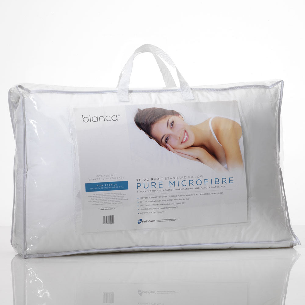 Relax Right Microfibre High Profile Pillow