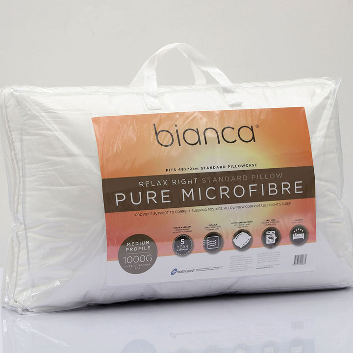 Relax Right Microfibre Medium Profile Pillow