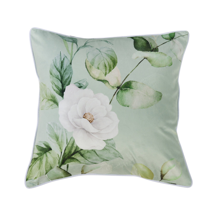 Bianca Salisbury Sage Velvet Square Filled Cushion | My Linen