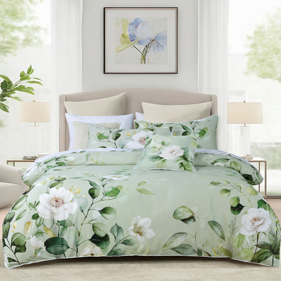 Bianca Salisbury Sage Quilt Cover Set | My Linen