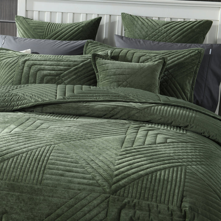 Samatra Olive Coverlet Set | Single / Double Bed