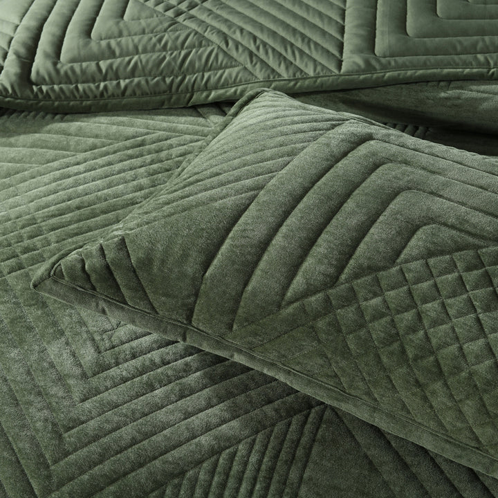 Samatra Olive Coverlet Set | Single / Double Bed
