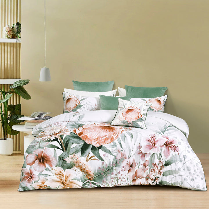 Sariya White Quilt Cover Set | Queen Bed