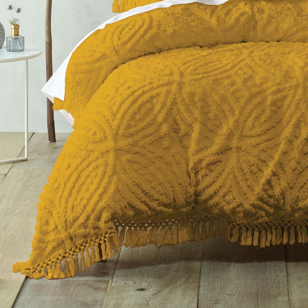 Savannah Mustard Quilt Cover Set | Queen Bed