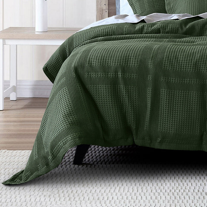 Sussex Forest Green Quilt Cover Set | King Bed