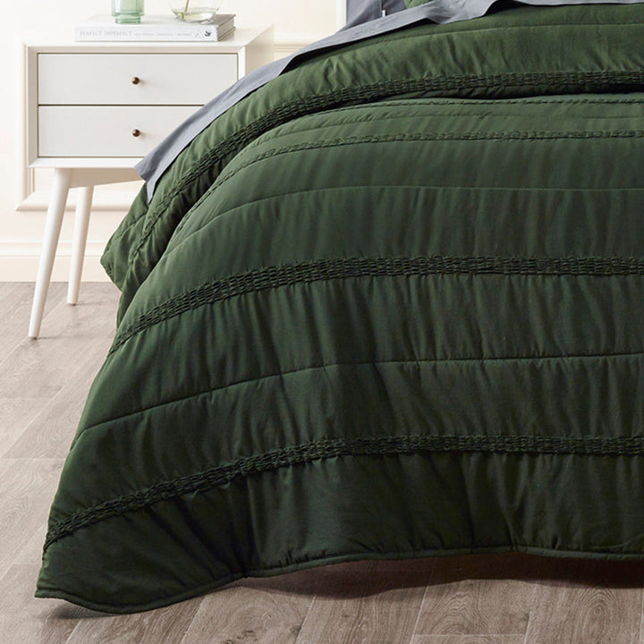 Vienna Green Bedspread Set | Single Bed