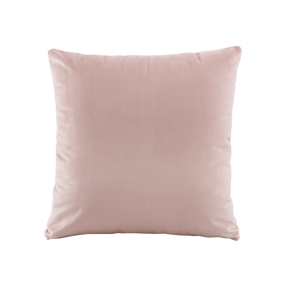 Vivid Blush Velvet Square Filled Cushion