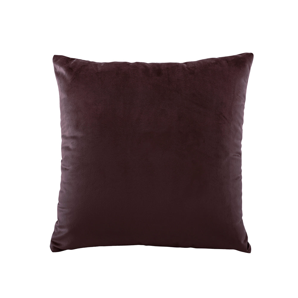 Vivid Plum Velvet Square Filled Cushion