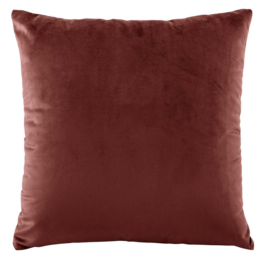 Vivid Terracotta Velvet European Pillowcase