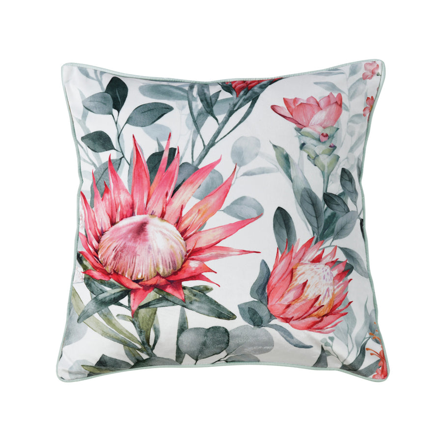 Bianca Wellingrove White Velvet Square Filled Cushion | My Linen