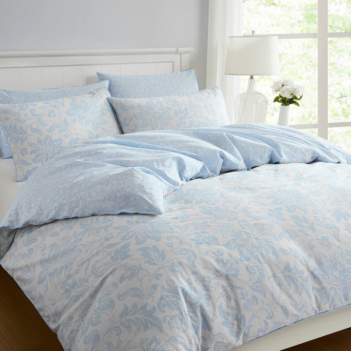 Percy Sky Blue Quilt Cover Set | Double Bed