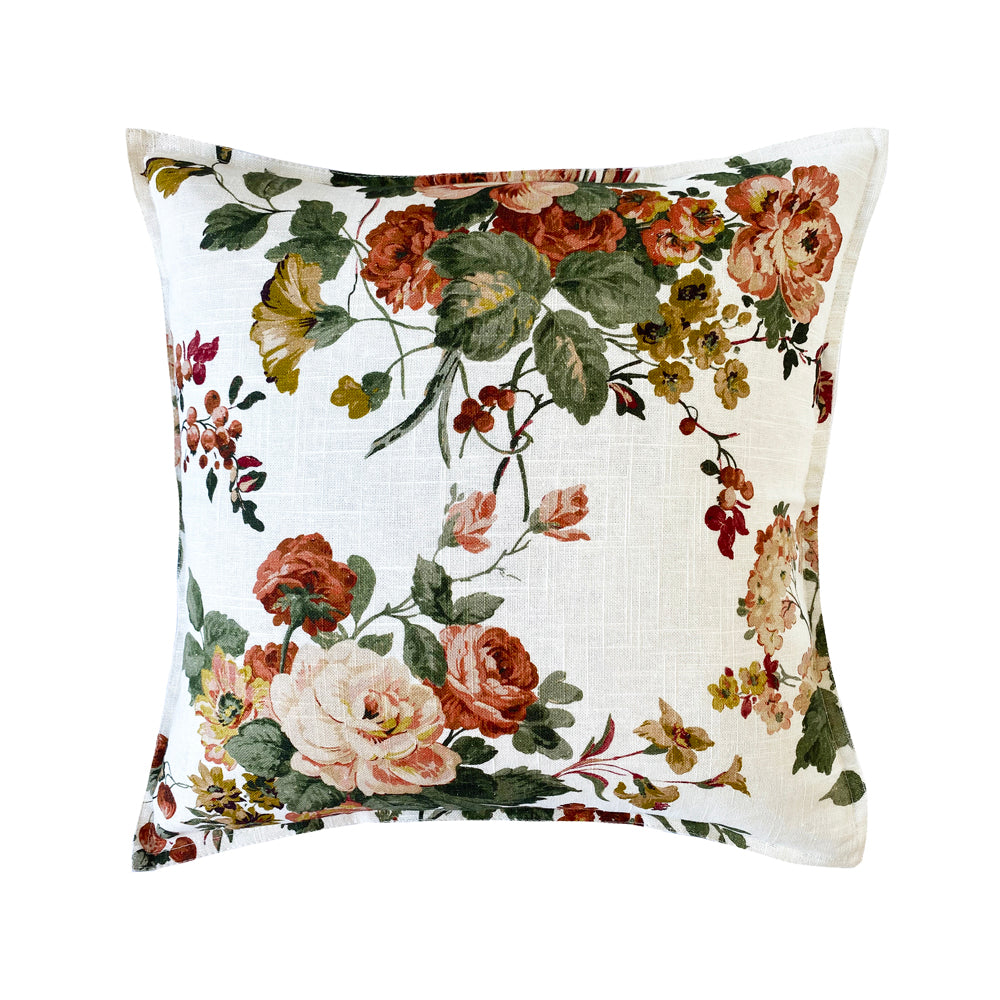 Rosemore Hedgerow Green Square Filled Cushion