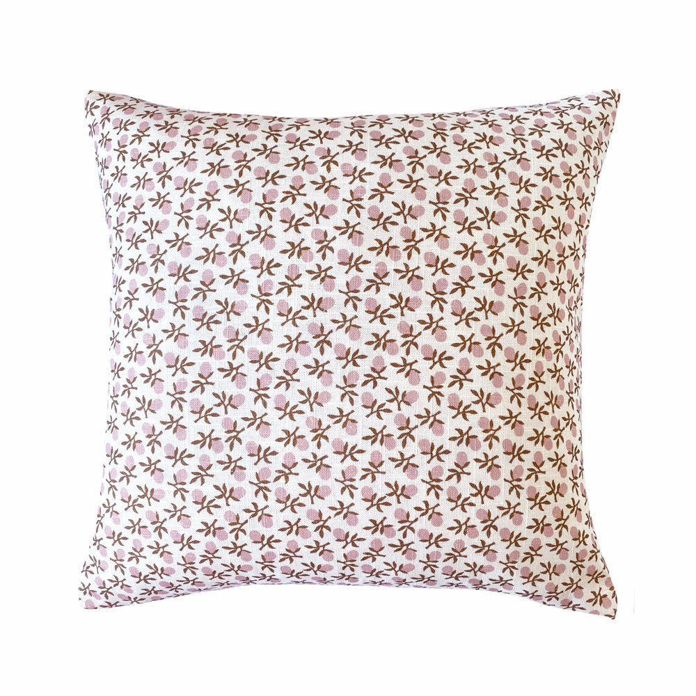 Summer Rose Peony Pink Square Filled Cushion