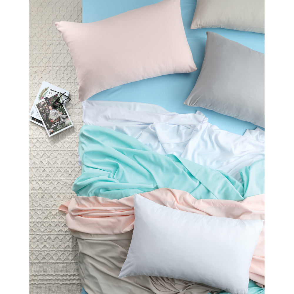 Vintage Washed Microfibre Sheet Set Surf | Single Bed