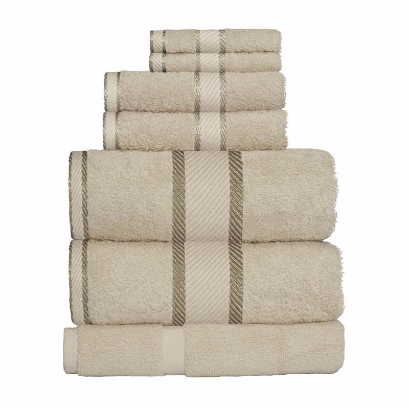 Kingtex 100% Combed Cotton 7pc Bath Sheet Set Chocolate | My Linen