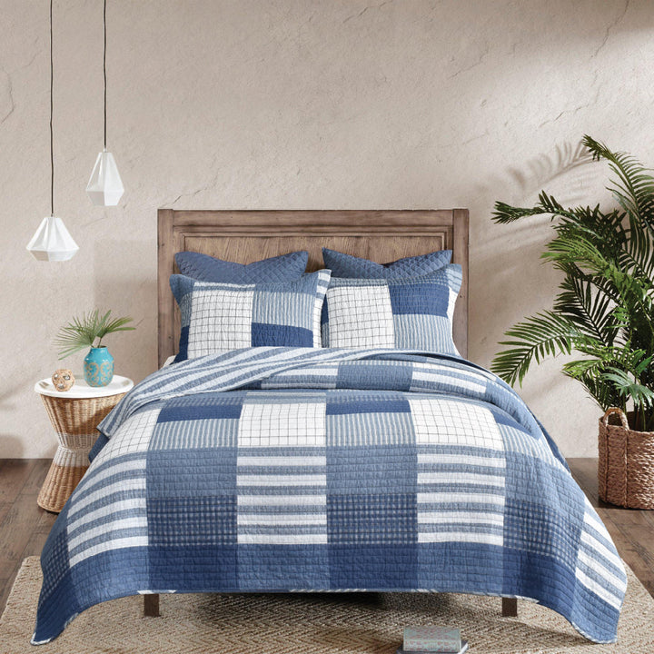 Blue Inspirations Coverlet Set | Queen Bed