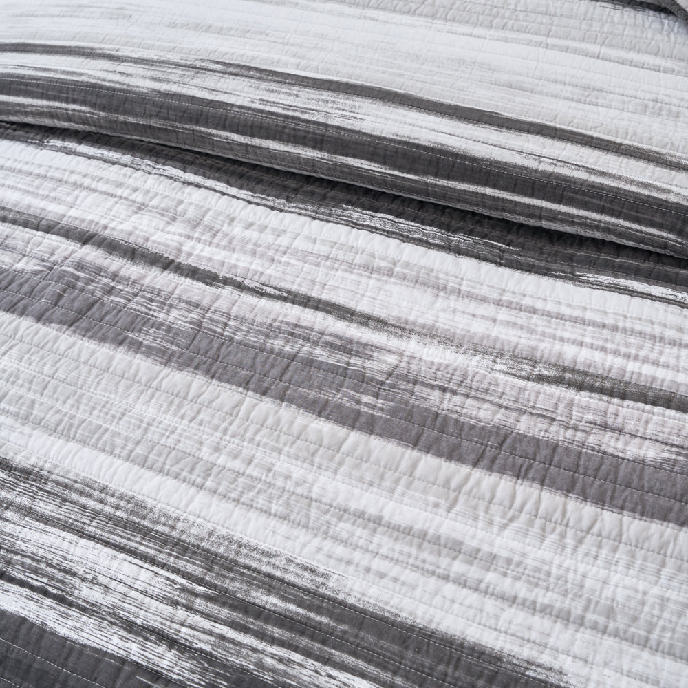 Classic Quilts Grey Innovations Coverlet Set Closeup | My Linen