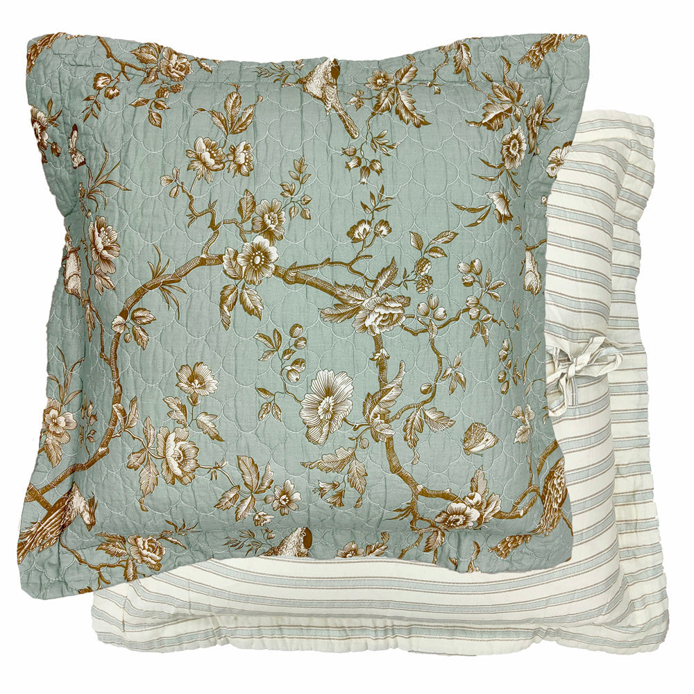 Lyon Teal European Pillowcase