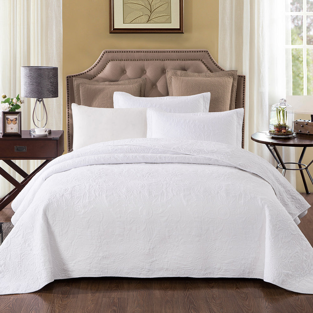 Pure White Coverlet Set | King Bed