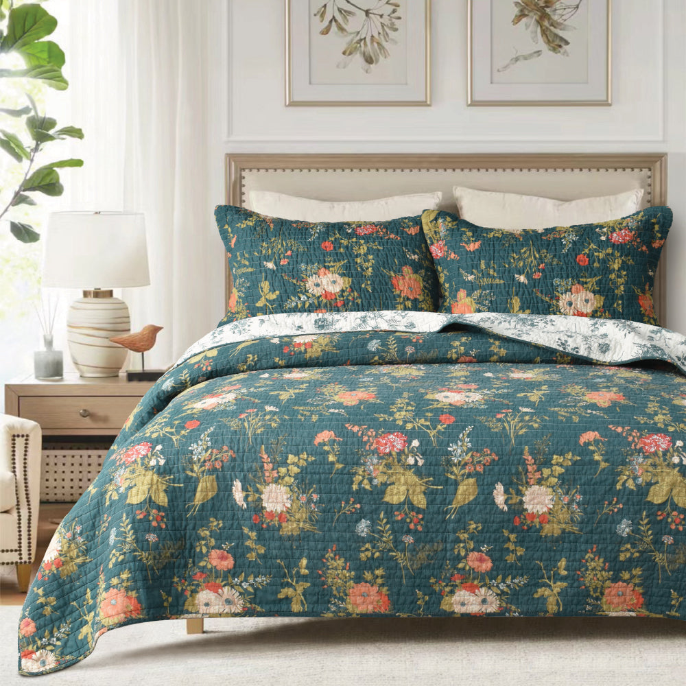 Winter Garden Coverlet Set | Queen Bed