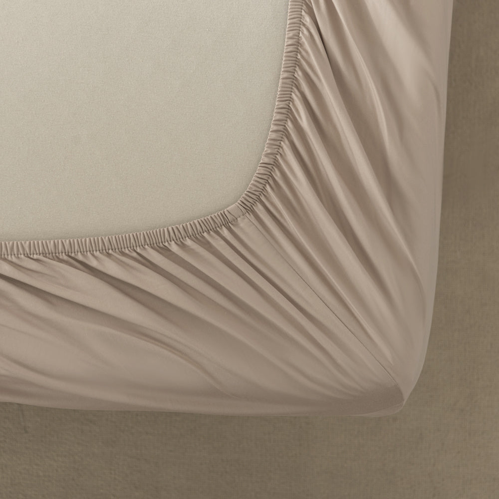 Casey Cotton Fitted Sheet 400TC Linen | Queen Bed 60cm