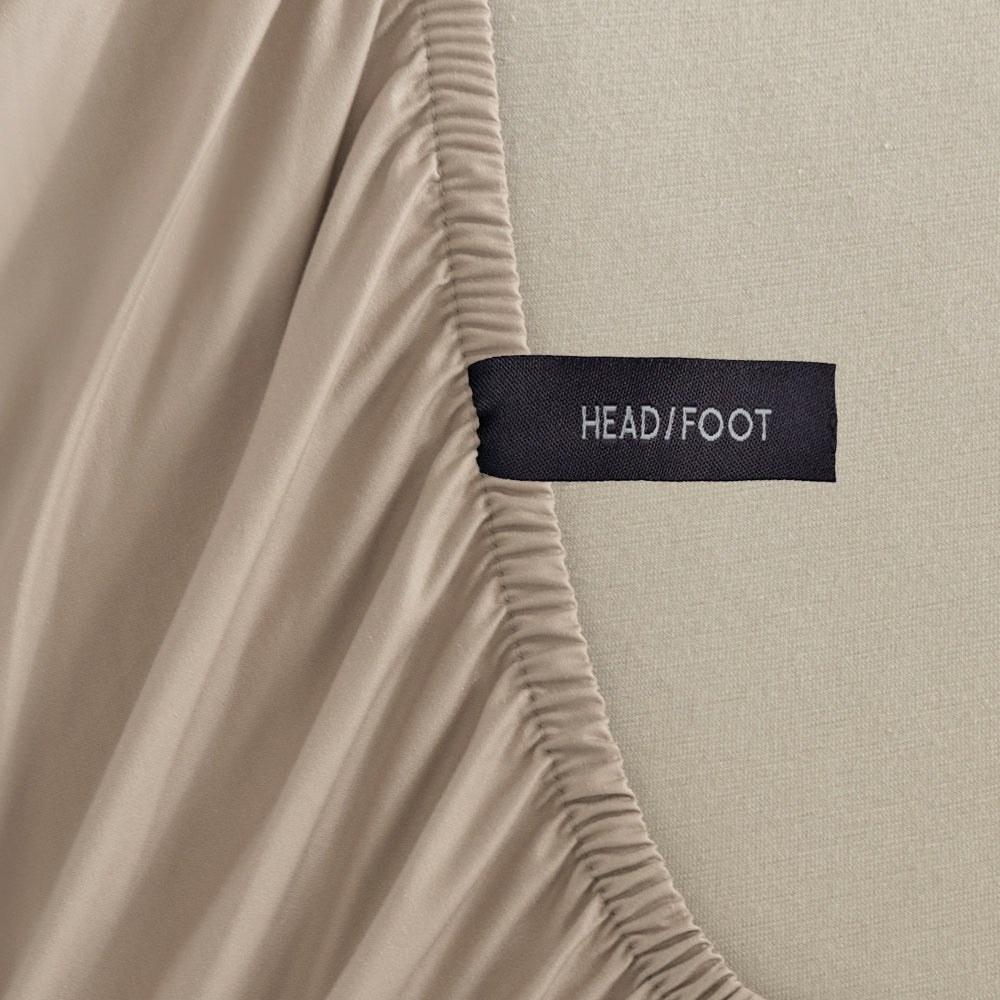 Casey Cotton Fitted Sheet 400TC Linen | Long Single Bed 50cm