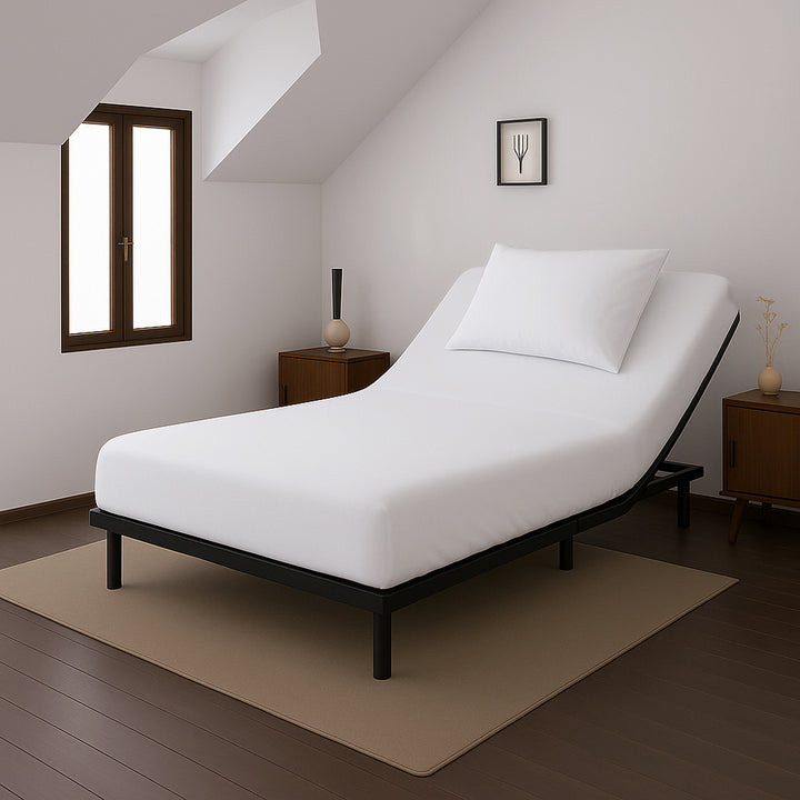 Casey Cotton Fitted Sheet & Pillowcase Combo 400TC White | Long Single Bed 50cm