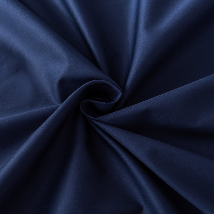 Casey Cotton Flat Sheet 400TC Navy | Queen Bed
