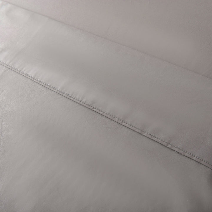 Casey Cotton Flat Sheet 400TC Pewter | Long Single Bed